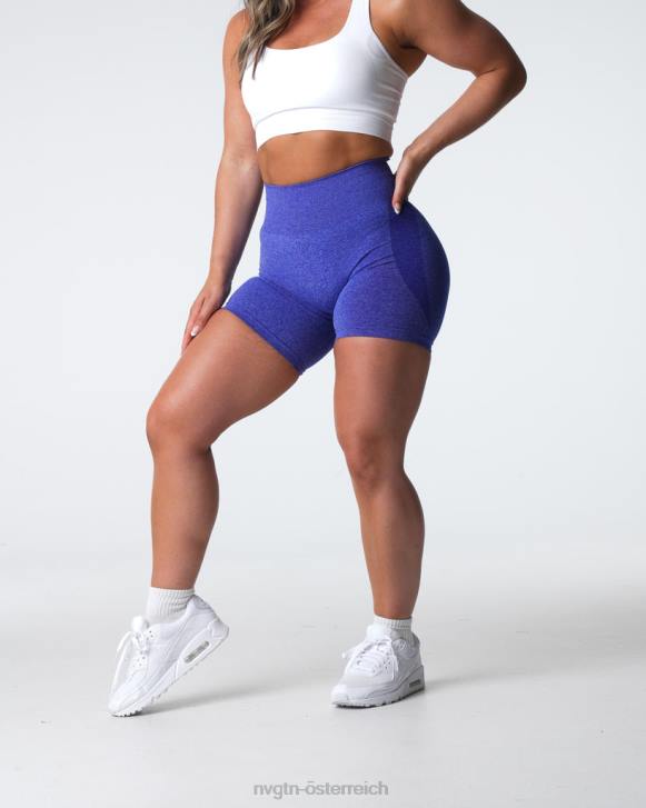 Fitness Frauen NVGTN 6J66330 Elektrisches Blau Konturnahtlose Shorts