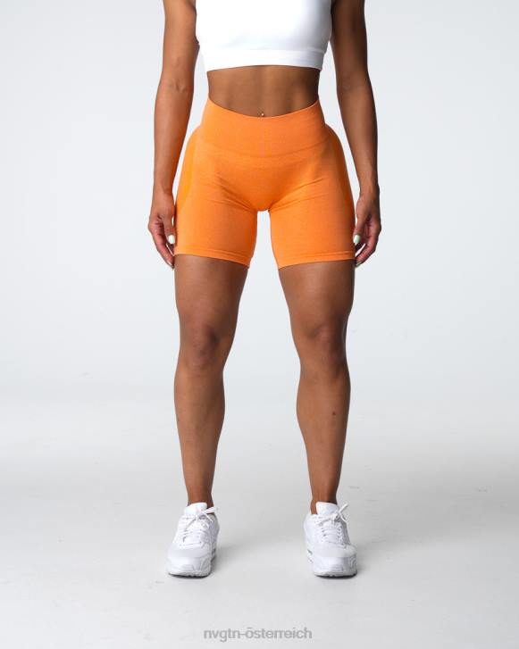 Fitness Frauen NVGTN 6J66332 Sonnenuntergangsorange Konturnahtlose Shorts