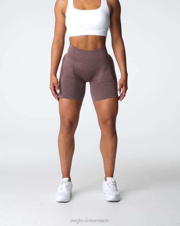 Fitness Frauen NVGTN 6J66338 Kakao Konturnahtlose Shorts