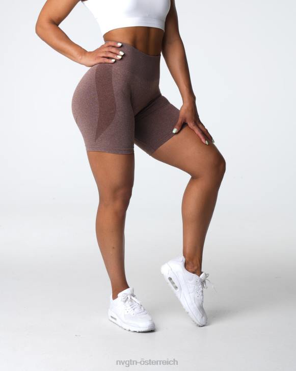 Fitness Frauen NVGTN 6J66338 Kakao Konturnahtlose Shorts