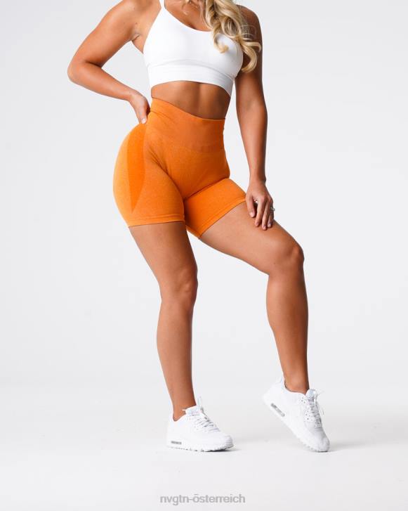 Fitness Frauen NVGTN 6J66352 gebranntes Orange Konturnahtlose Shorts