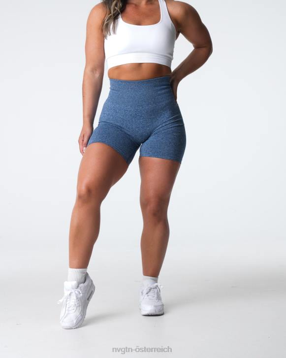 Fitness Frauen NVGTN 6J66399 Schieferblau Nahtlose Scrunch-Shorts