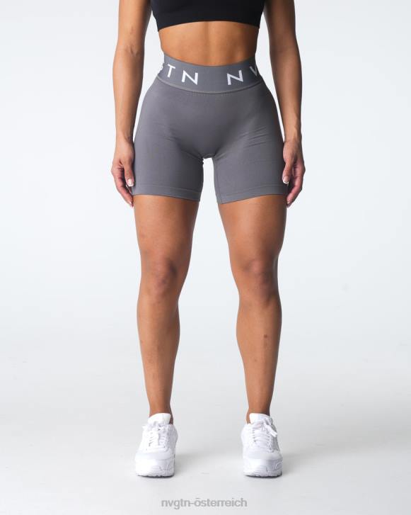 Fitness Frauen NVGTN 6J66431 Holzkohle Nahtlose sportliche Shorts