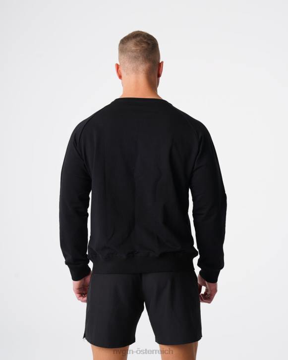 Spitzen Männer NVGTN 6J66790 Schwarz Sweatshirt mit Rundhalsausschnitt