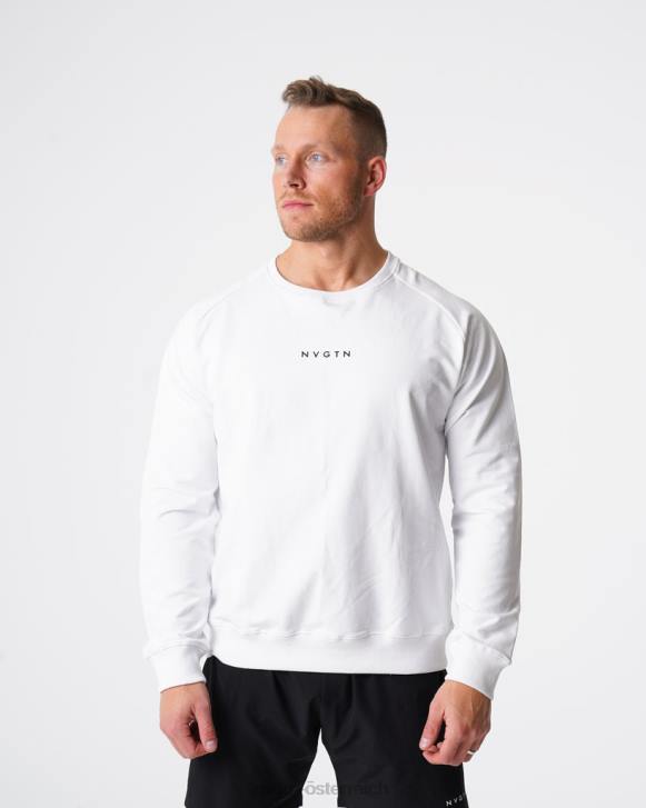 Spitzen Männer NVGTN 6J66791 Weiß Sweatshirt mit Rundhalsausschnitt