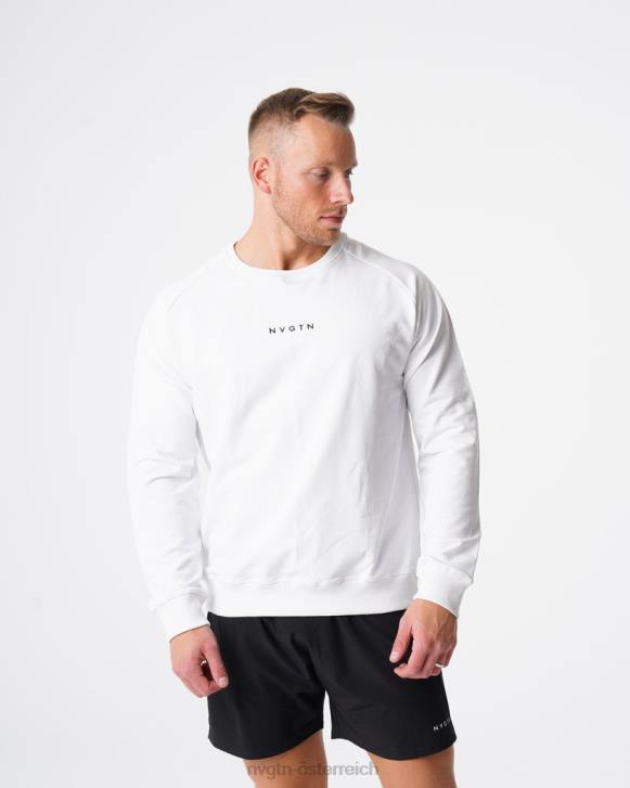 Spitzen Männer NVGTN 6J66791 Weiß Sweatshirt mit Rundhalsausschnitt